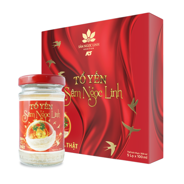 Tổ yến Sâm Ngọc Linh 100ml – 5 hủ/hộp