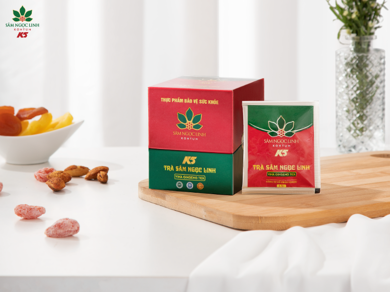 Trà Sâm Ngọc Linh hỗ trợ thanh nhiệt, mát gan và giải độc gan.