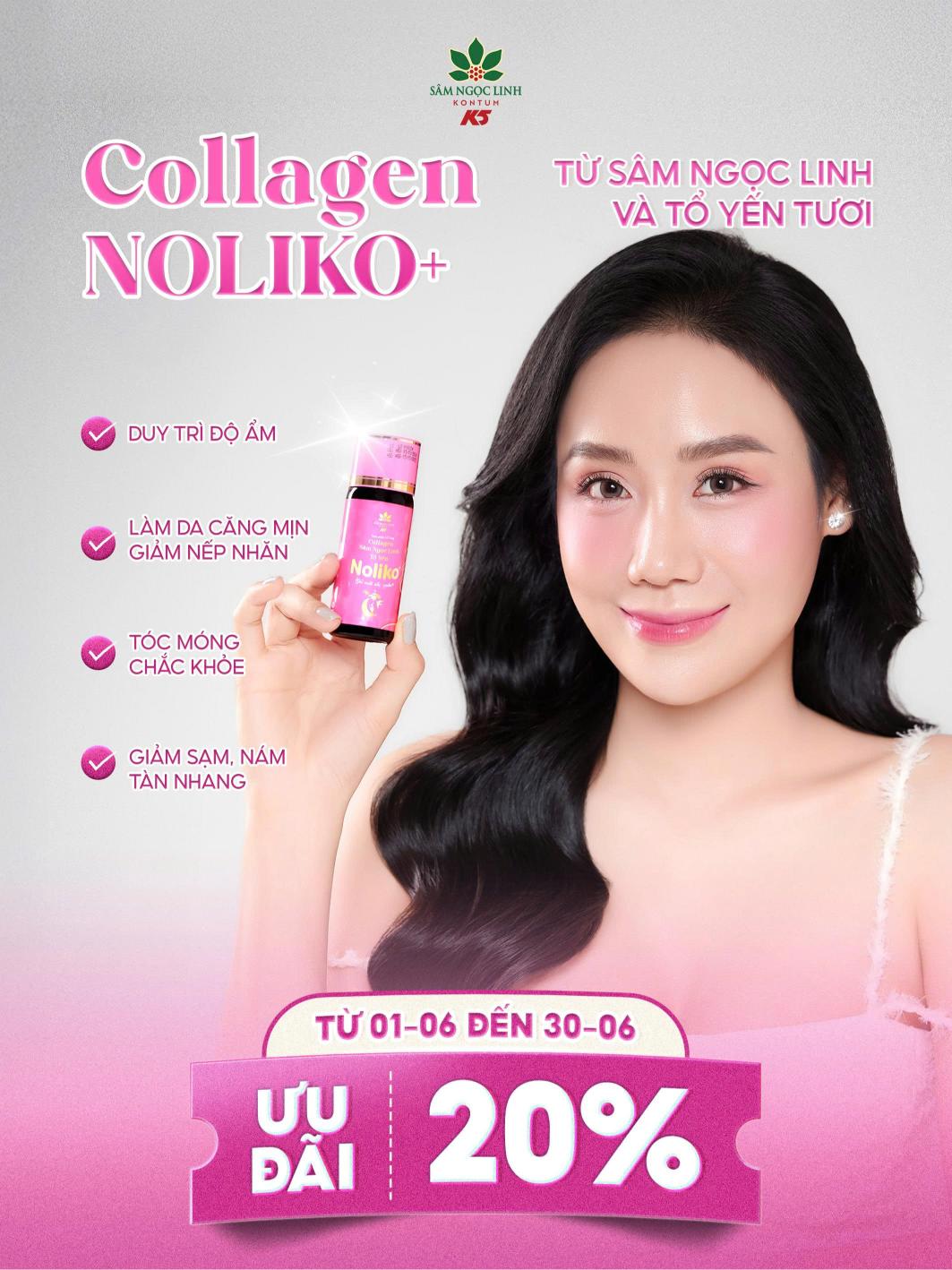 Ưu đãi 20% khi mua Collagen Noliko+.