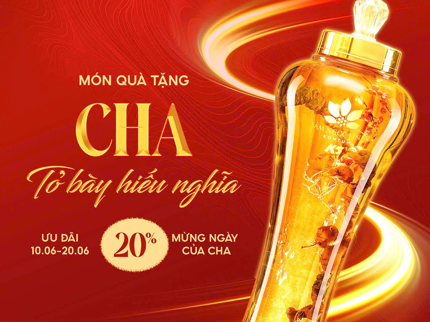 Ưu đãi tháng 6 khi mua rượu củ ngâm bình.