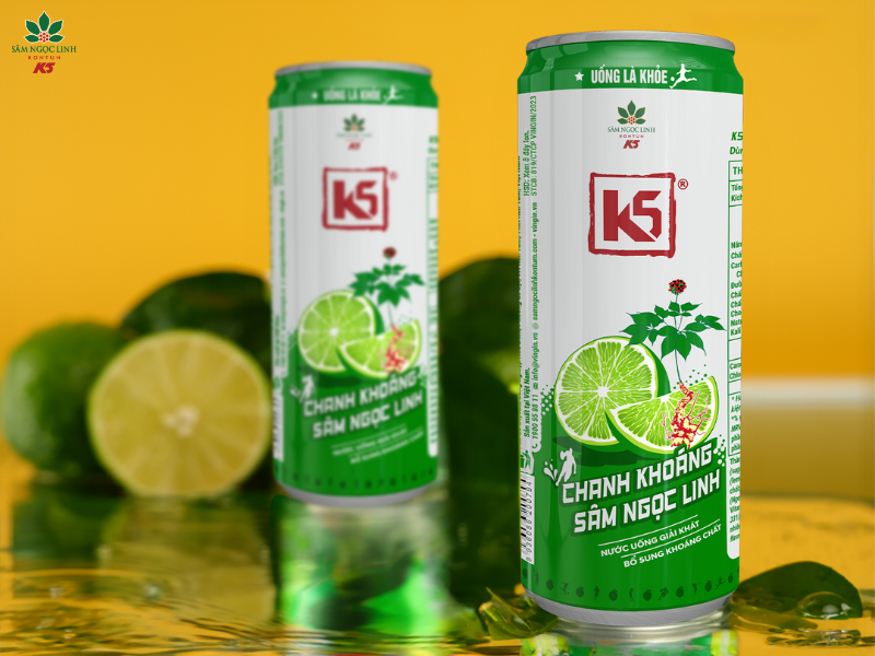 K5 Chanh Khoáng giúp bù nước, bù khoáng, cho cơ thể tràn đầy năng lượng.