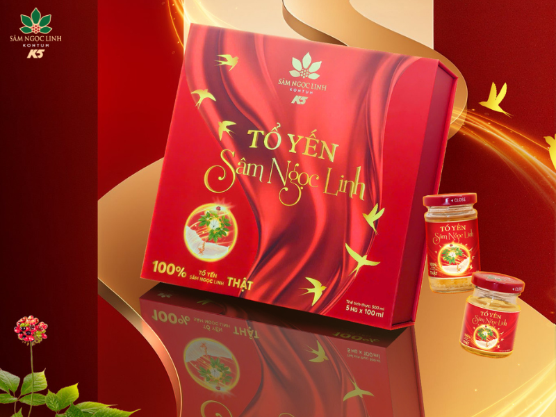 Tổ yến Sâm Ngọc Linh giúp bồi bổ cơ thể, làm đẹp da, ngủ ngon, ăn ngon.
