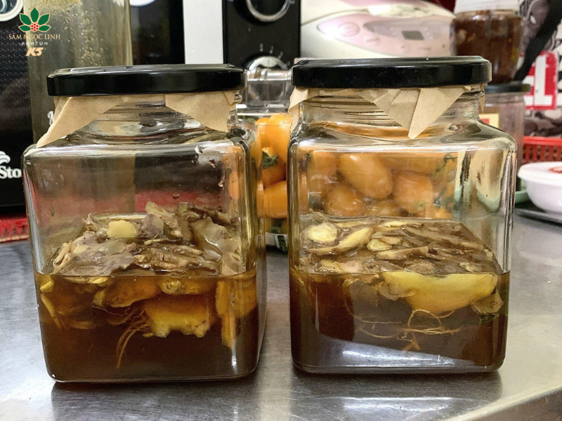 Thành phẩm Sâm ngâm.