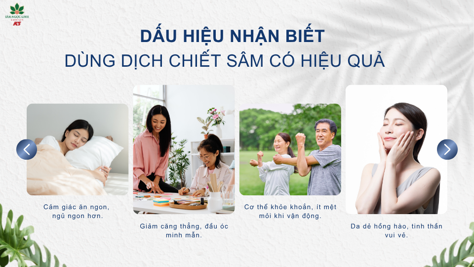 Một số dấu hiệu cho thấy dùng sản phẩm bắt đầu có hiệu quả.