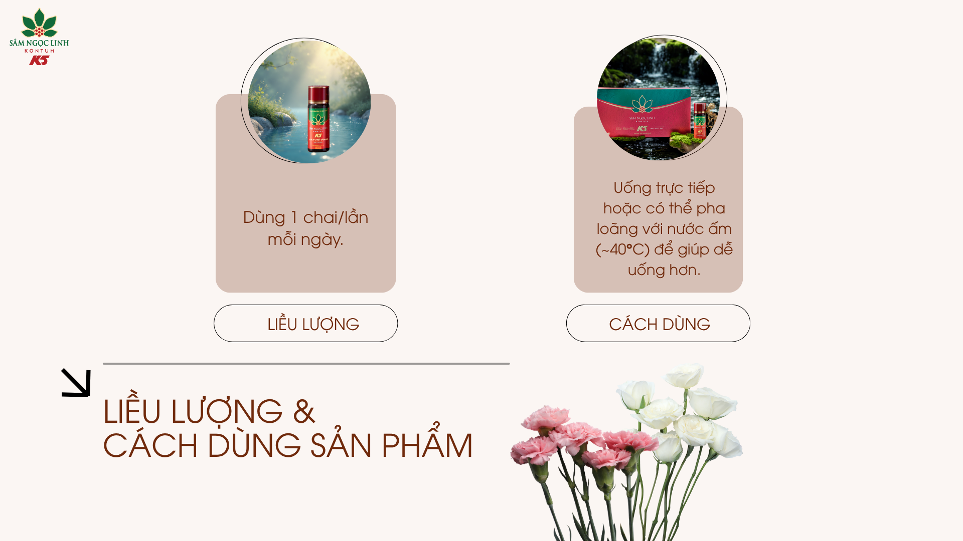 Liều lượng và cách dùng dịch chiết Sâm K5.