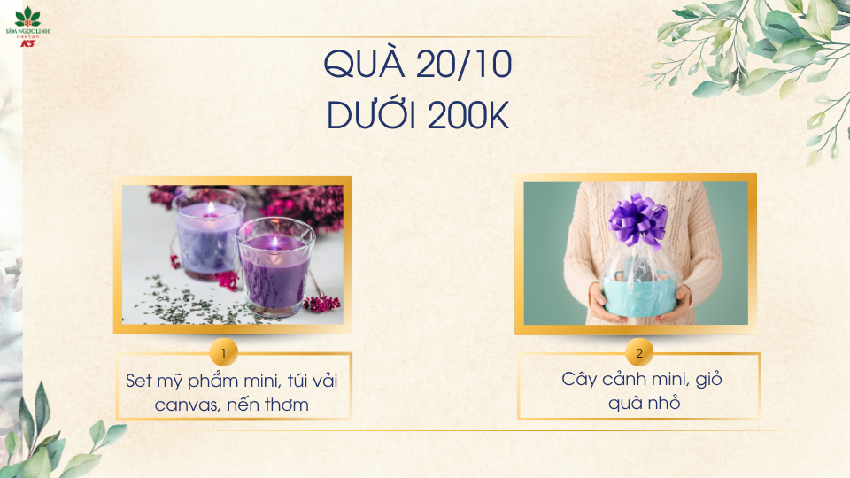 Quà 20/10 dưới 200K.