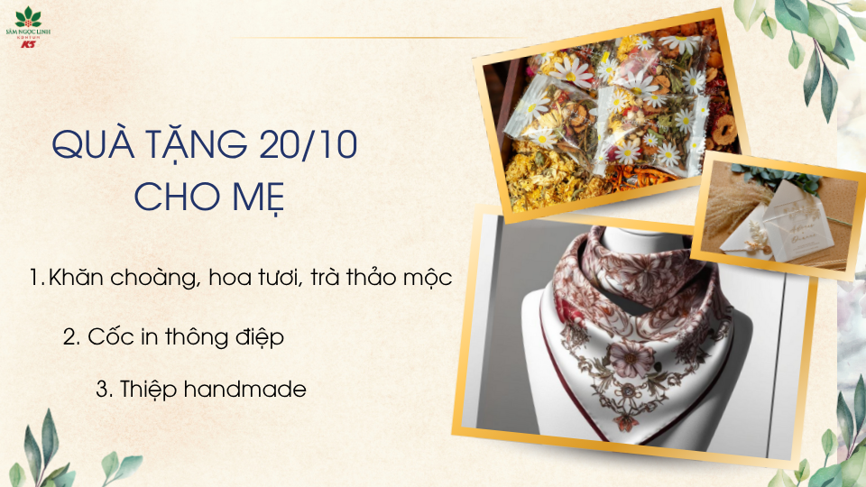 Quà tặng 20/10 dành cho mẹ.