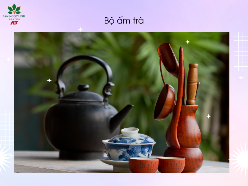 Bộ ấm trà đẹp giúp cho việc thưởng thức trà thêm thi vị hơn.