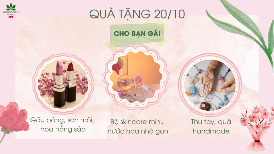 Quà tặng 20/10 cho bạn gái dễ thương.