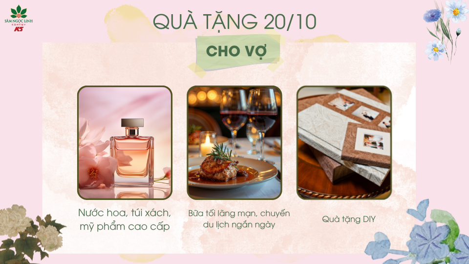 Quà tặng 20/10 dành cho vợ có thể bạn chưa biết.