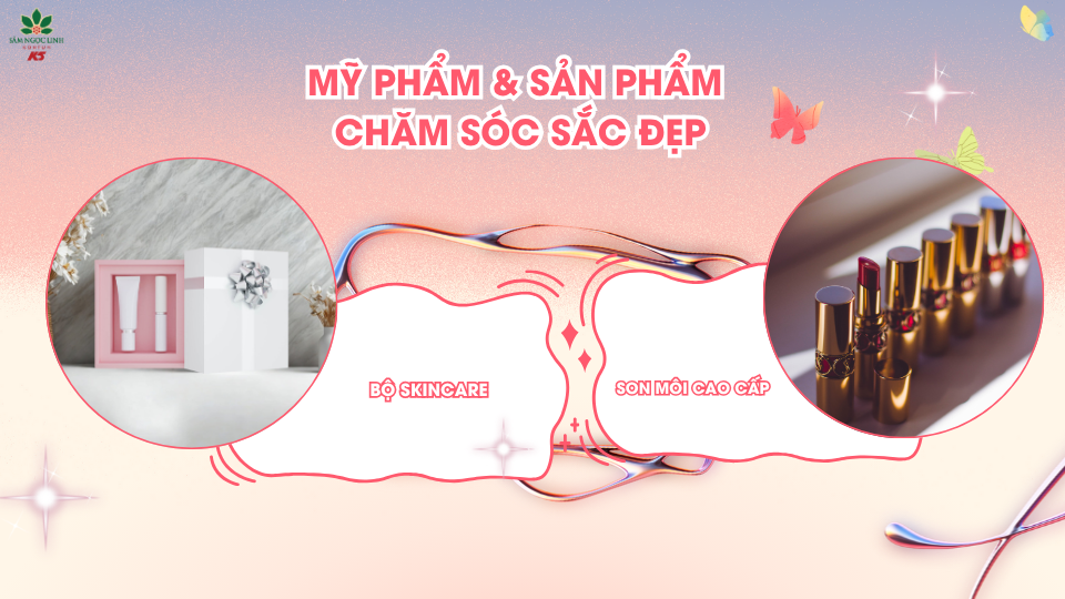 Mỹ phầm và sản phẩm chăm sóc sắc đẹp giúp các bạn nữ thêm tự tin hơn trong ngày sinh nhật.