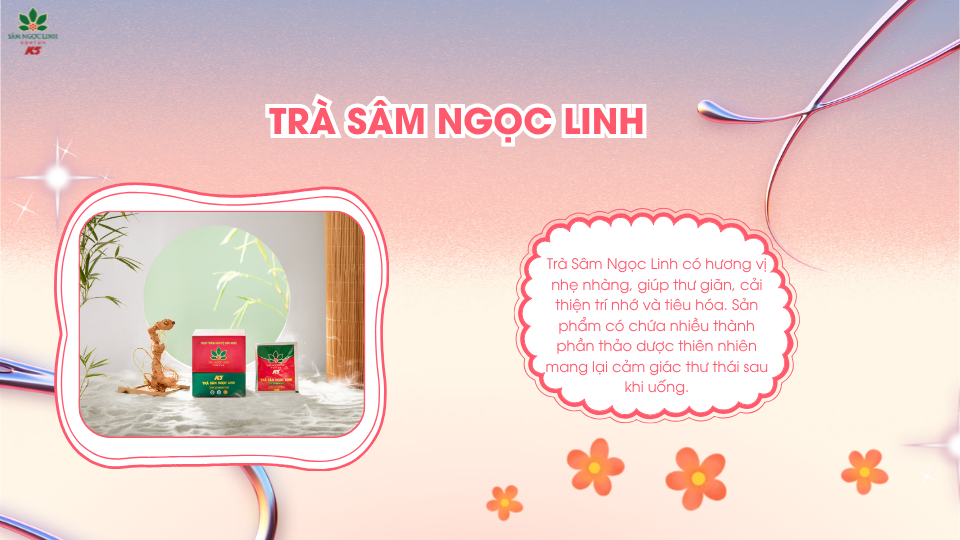 Trà Sâm Ngọc Linh là món quà thư giãn và tinh tế dành cho nữ.