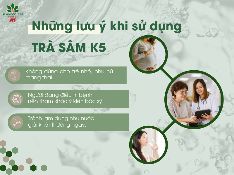 Một số lưu ý khi sử dụng trà sâm giúp đảm bảo sức khỏe.