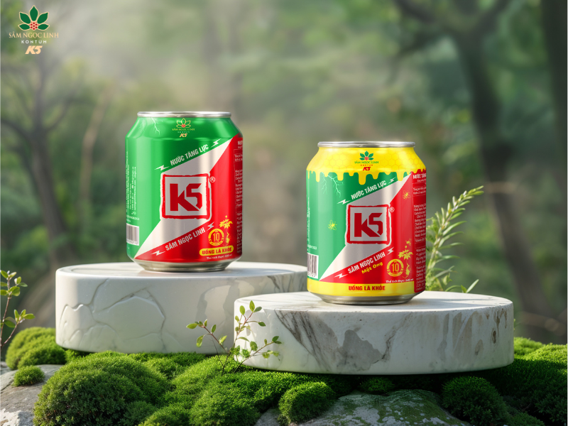 Nước tăng lực K5 giúp bổ sung năng lượng, tập trung và tỉnh táo tức thời.