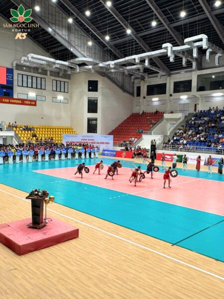 Biểu diễn nghệ thuật tại buổi khai mạc.