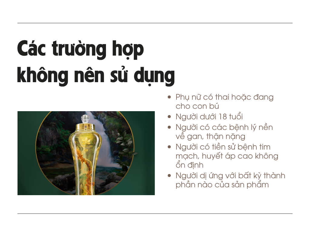 Các trường hợp không nên sử dụng rượu củ tươi K5